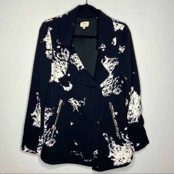 Aritzia Wilfred Mayet Double Breasted Blazer Jacket Black & White - Picture 2 of 8